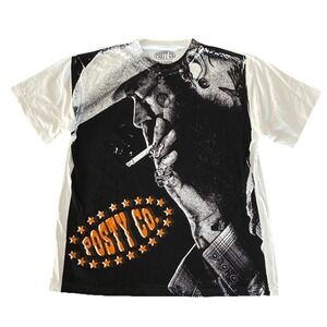 Post Malone T Shirt XL White Big Ass Stadium Tour All Over Print Posty NEW *flaw